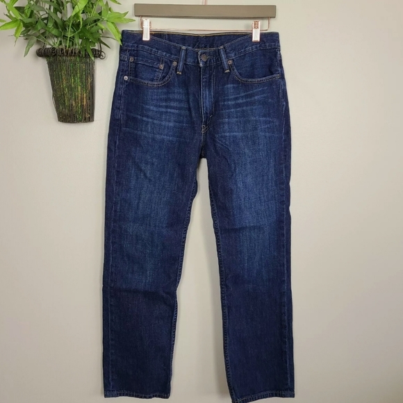 Levi's Denim - Levi's 514 Straight Leg Dark Wash High Rise No Stretch Mom Jeans 32 29